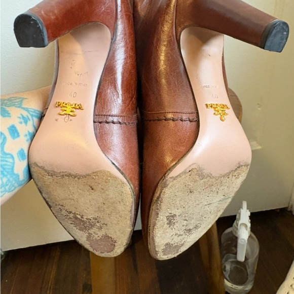 Prada Leather Tall Leather Boots, Size EU 40 - Picture 9 of 12